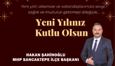 Hakan Şahinoğlu’nun Yeni yıl mesajı Hakan Şahinoğlu’nun Yeni yıl mesajı